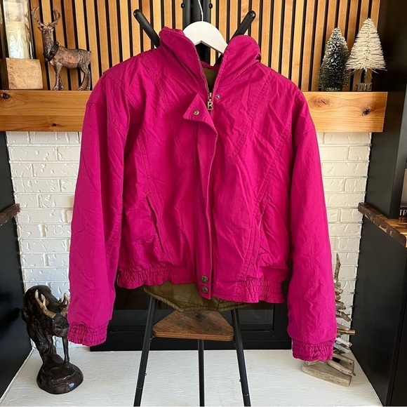 Women's Vintage Bogner Down Ski Jacket Magenta Size 10 - Excellent Condition - Picture 1 of 14